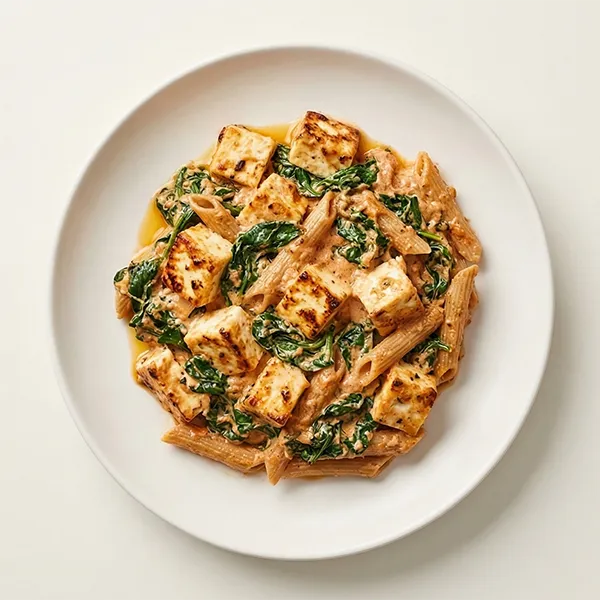 Paneer & Spinach Baked Casserole With Whole Wheat Pasta